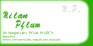 milan pflum business card